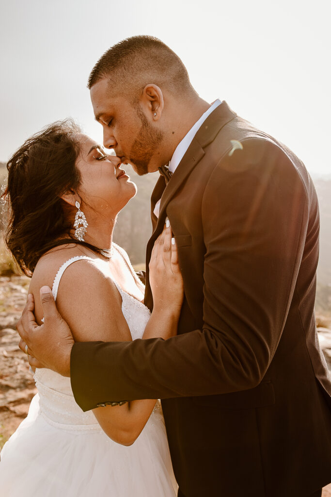 Cotswold wedding photographer - bride and groom during their creative wedding photoshoot